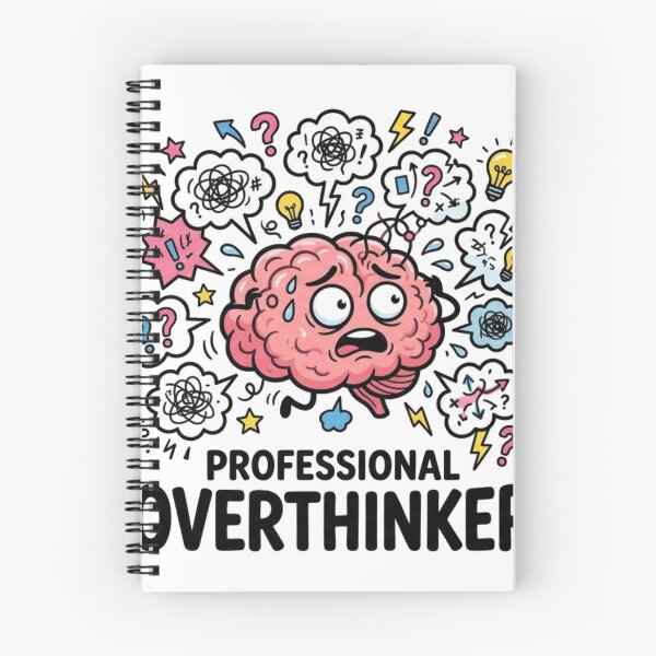 Item preview, Professional Overthinker Funny Brain Relatable Humor Design designed and sold by meghnad.