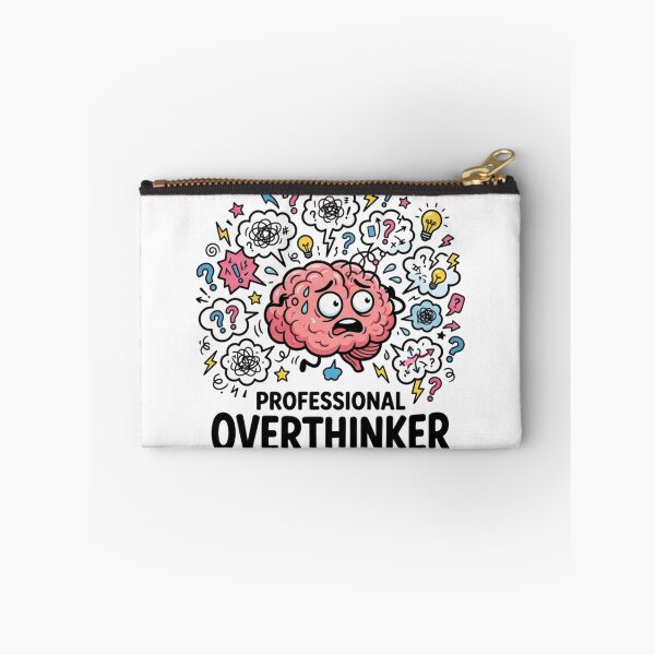 Item preview, Professional Overthinker Funny Brain Relatable Humor Design designed and sold by meghnad.
