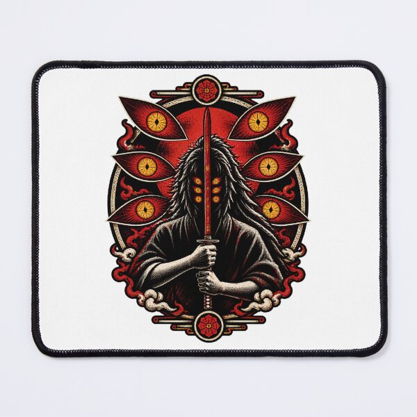 Item preview, Kokushibo Six Eyes Demon Slayer Inspired Artwork Illustration designed and sold by wafflemememaker.