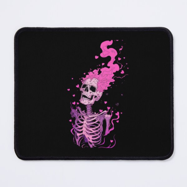 Item preview, Pink Skeleton Burning Hearts Pastel Goth Skull Graphic designed and sold by GrimNest.