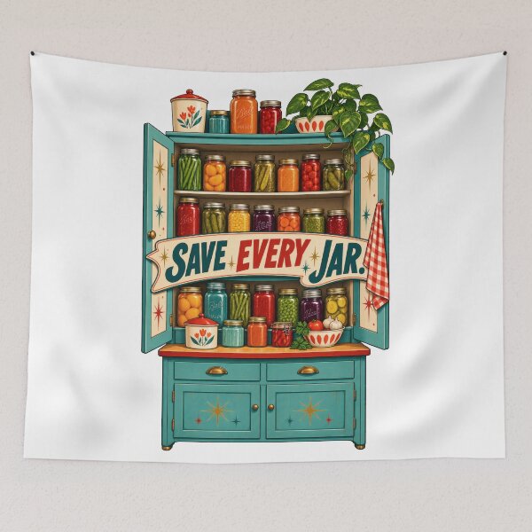 Item preview, Save Every Jar Mid Century Balkan Household Humor designed and sold by OfficialBalkan.