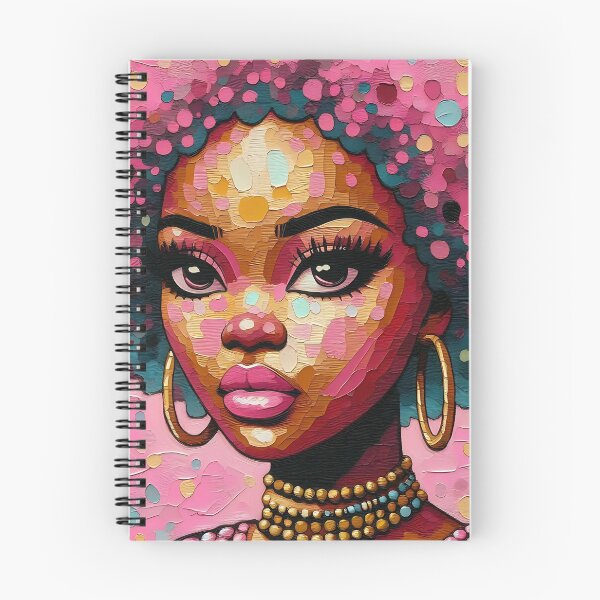 Item preview, Pink Afro Girl Impasto Oil Painting designed and sold by Tootley.