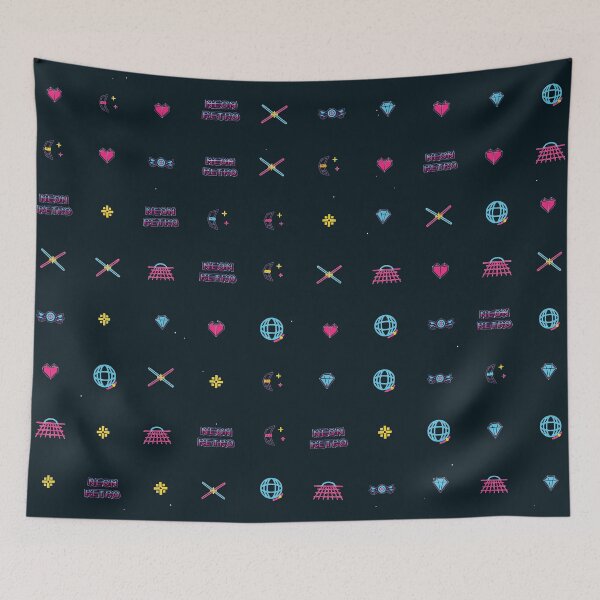 Item preview, Synthwave Cyberpunk Retro 80s Vector Micro Icon Seamless Pattern designed and sold by KungPowUnicorn.