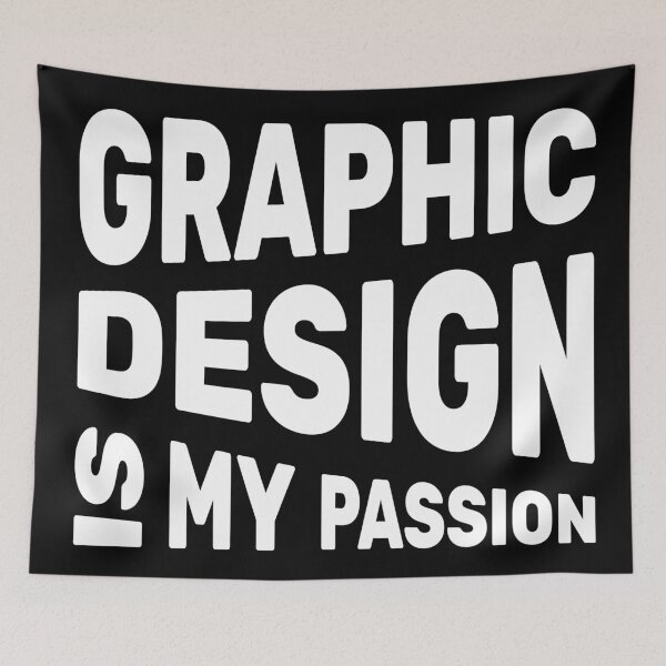 Item preview, Graphic Design Is My Passion (White on Black!) designed and sold by ruchir.online.