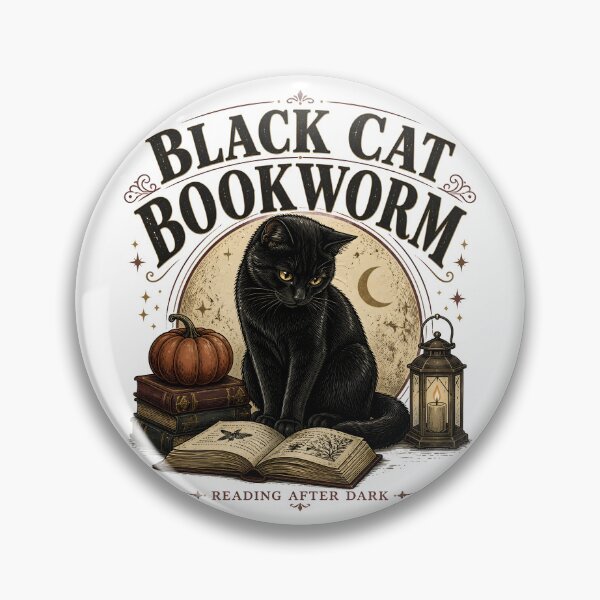 Item preview, Black Cat Bookworm — Black Cat Halloween designed and sold by BernoNickel.