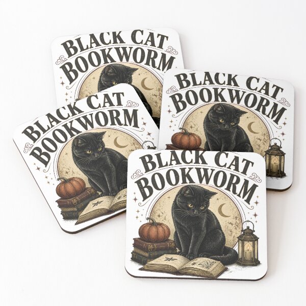 Item preview, Black Cat Bookworm — Black Cat Halloween designed and sold by BernoNickel.