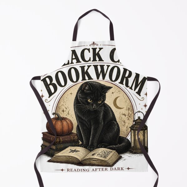 Item preview, Black Cat Bookworm — Black Cat Halloween designed and sold by BernoNickel.