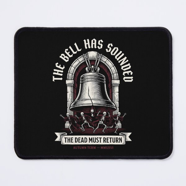 Item preview, Dark Academia Gothic Bell Has Sounded Skeletons Woodcut designed and sold by SplashTastic.