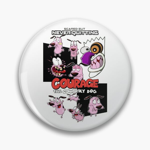 Item preview, Courage Pink Cartoon Dog  designed and sold by quanglinh56.