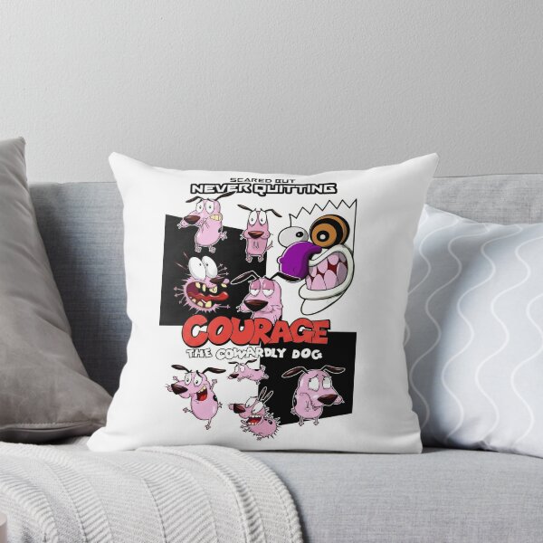 Item preview, Courage Pink Cartoon Dog  designed and sold by quanglinh56.