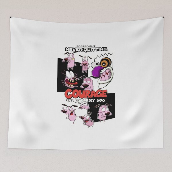 Item preview, Courage Pink Cartoon Dog  designed and sold by quanglinh56.