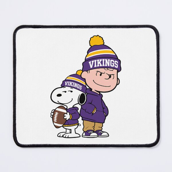 Item preview, Charlie Brown & Snoopy Minnesota Vikings Football Retro F188 designed and sold by GLUVY-THEME.