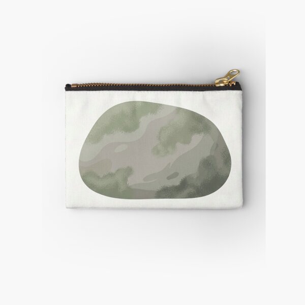 Item preview, Single Moss-Covered Stone | Minimalist Sage and Grey Study designed and sold by Zaramodo.