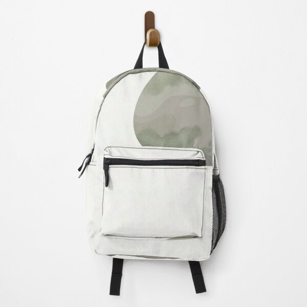 Item preview, Single Moss-Covered Stone | Minimalist Sage and Grey Study designed and sold by Zaramodo.