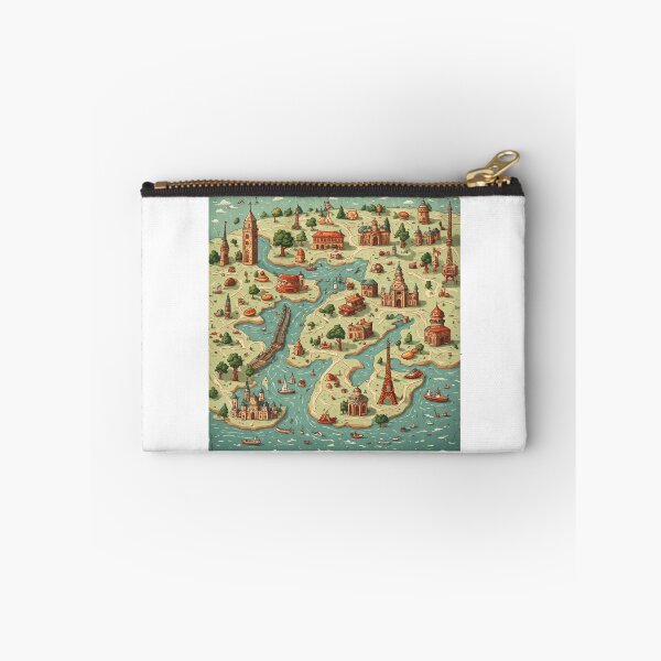 Item preview, Whimsical Vintage European City Map designed and sold by Shivamartwark.