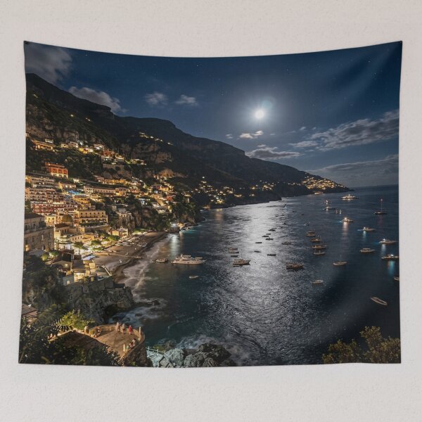 Item preview, Moonlit View of the Amalfi Coast designed and sold by Solomon-Ent-144.