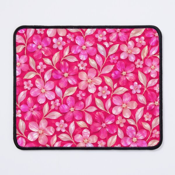 Item preview, Vivid Pink Pearlescent Floral Pattern designed and sold by OLAIZA.