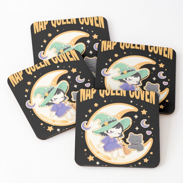 Item preview, Nap Queen Coven Cute Halloween Witch Shirt with Black Cat, Crescent Moon, Broomstick and Kawaii Witchcore Design designed and sold by Zenith-Co.