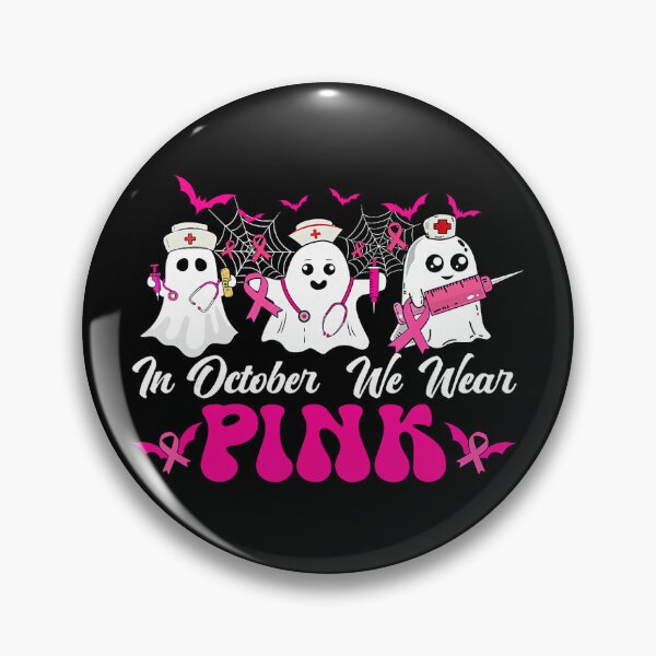 Item preview, In October We Wear Pink Nurse Ghosts designed and sold by WanderingValley.