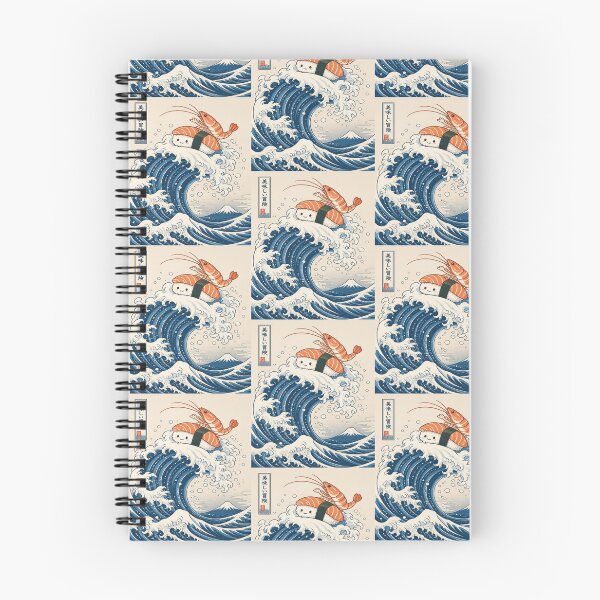 Item preview, Cute Great Wave Nigiri Surfing Sushi designed and sold by creativerooney.