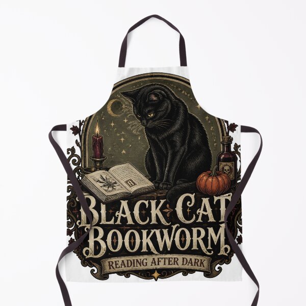 Item preview, Black Cat Bookworm — Black Cat Halloween designed and sold by BernoNickel.