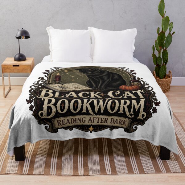 Item preview, Black Cat Bookworm — Black Cat Halloween designed and sold by BernoNickel.