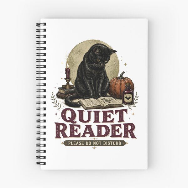 Item preview, Quiet Reader — Black Cat Halloween designed and sold by BernoNickel.