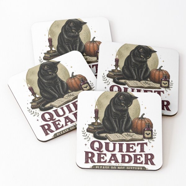 Item preview, Quiet Reader — Black Cat Halloween designed and sold by BernoNickel.