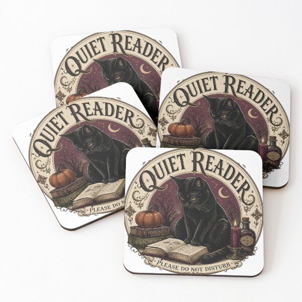 Item preview, Quiet Reader — Black Cat Halloween designed and sold by BernoNickel.