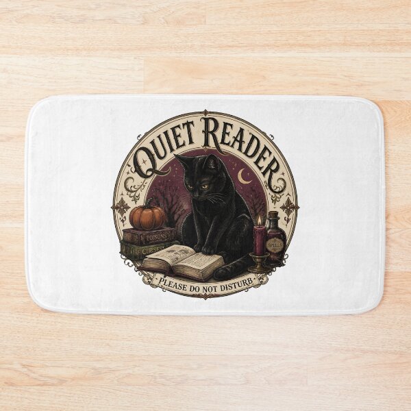 Item preview, Quiet Reader — Black Cat Halloween designed and sold by BernoNickel.