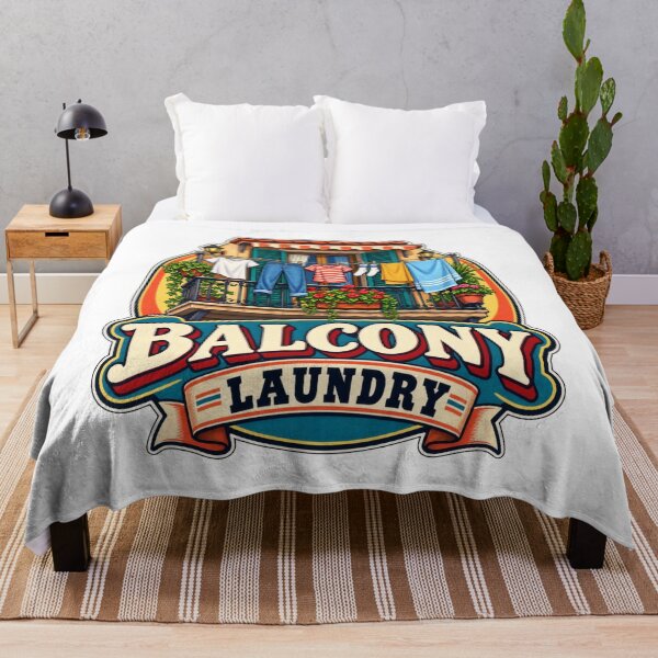 Item preview, Balcony Laundry Retro Balkan Household Humor designed and sold by OfficialBalkan.