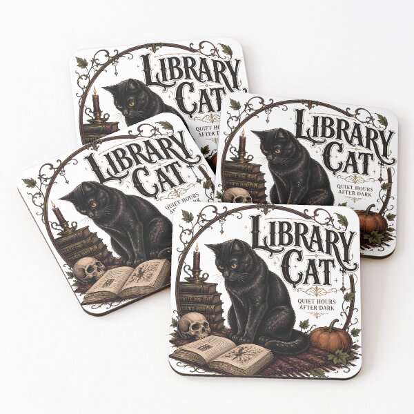 Item preview, Library Cat — Black Cat Halloween designed and sold by BernoNickel.