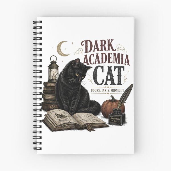 Item preview, Dark Academia Cat — Black Cat Halloween designed and sold by BernoNickel.