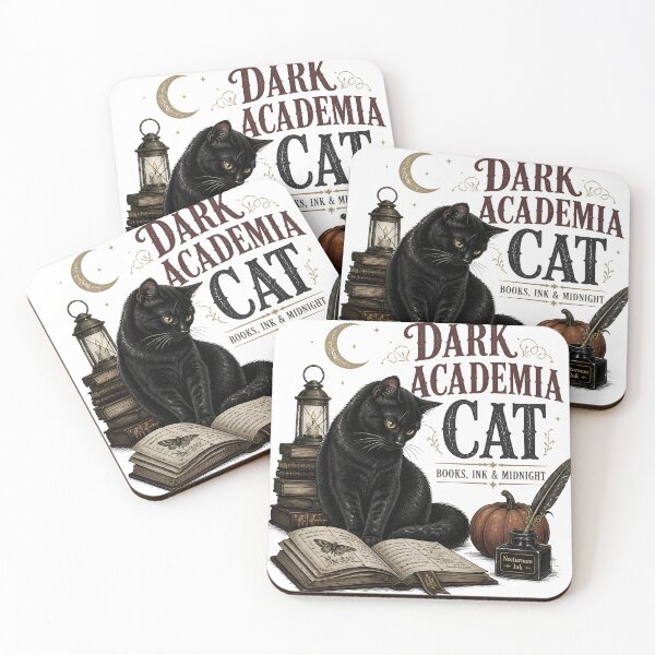 Item preview, Dark Academia Cat — Black Cat Halloween designed and sold by BernoNickel.