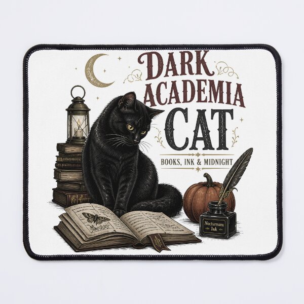 Item preview, Dark Academia Cat — Black Cat Halloween designed and sold by BernoNickel.