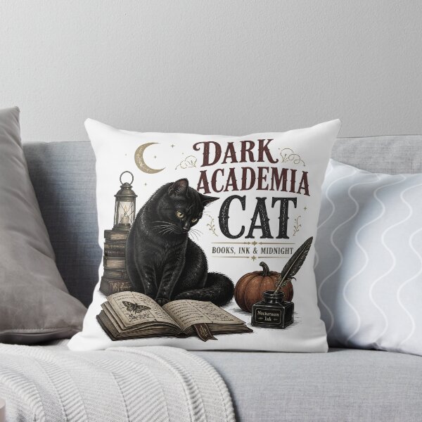 Item preview, Dark Academia Cat — Black Cat Halloween designed and sold by BernoNickel.