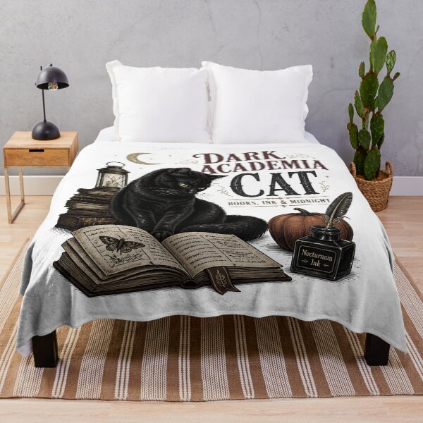 Item preview, Dark Academia Cat — Black Cat Halloween designed and sold by BernoNickel.