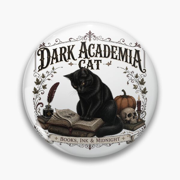 Item preview, Dark Academia Cat — Black Cat Halloween designed and sold by BernoNickel.