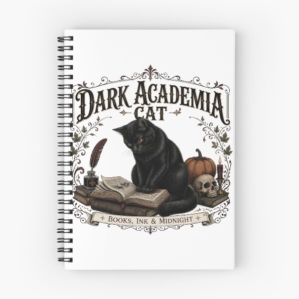 Item preview, Dark Academia Cat — Black Cat Halloween designed and sold by BernoNickel.