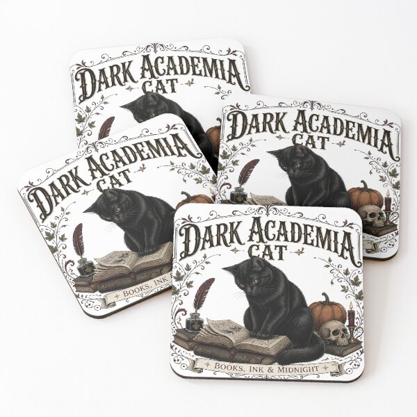 Item preview, Dark Academia Cat — Black Cat Halloween designed and sold by BernoNickel.
