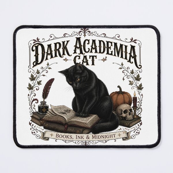 Item preview, Dark Academia Cat — Black Cat Halloween designed and sold by BernoNickel.