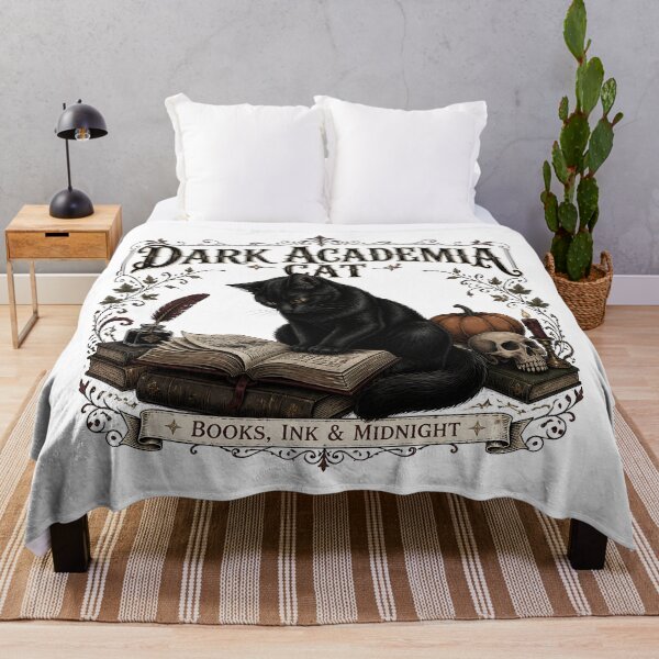 Item preview, Dark Academia Cat — Black Cat Halloween designed and sold by BernoNickel.