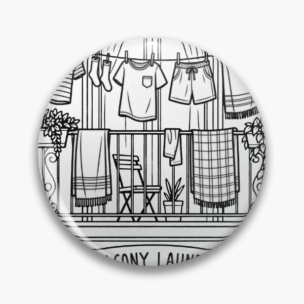 Item preview, Balcony Laundry Minimal Balkan Household Humor designed and sold by OfficialBalkan.