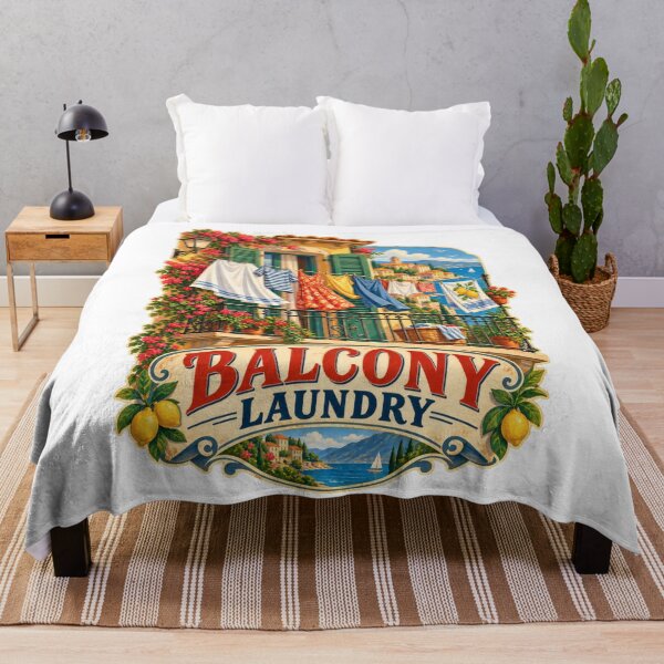 Item preview, Balcony Laundry Vintage Balkan Household Humor designed and sold by OfficialBalkan.