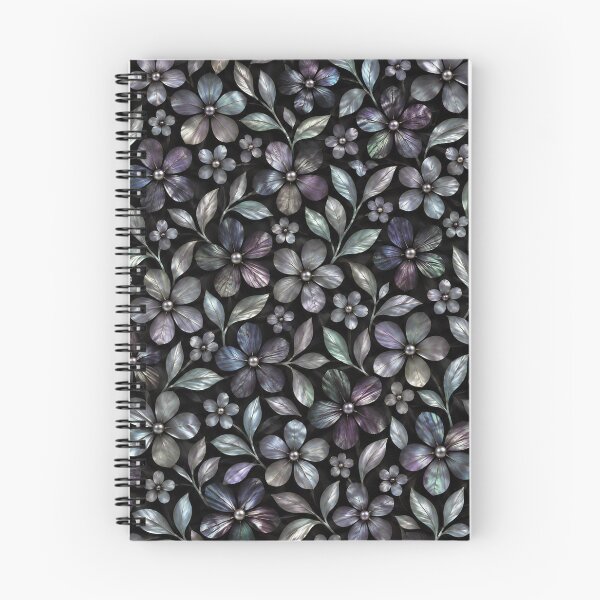 Item preview, Black Pearlescent Floral Pattern designed and sold by OLAIZA.