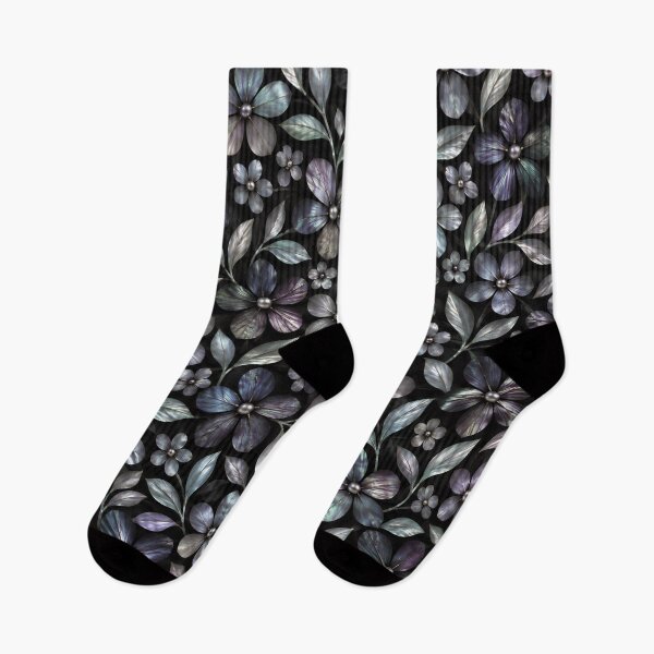 Item preview, Black Pearlescent Floral Pattern designed and sold by OLAIZA.