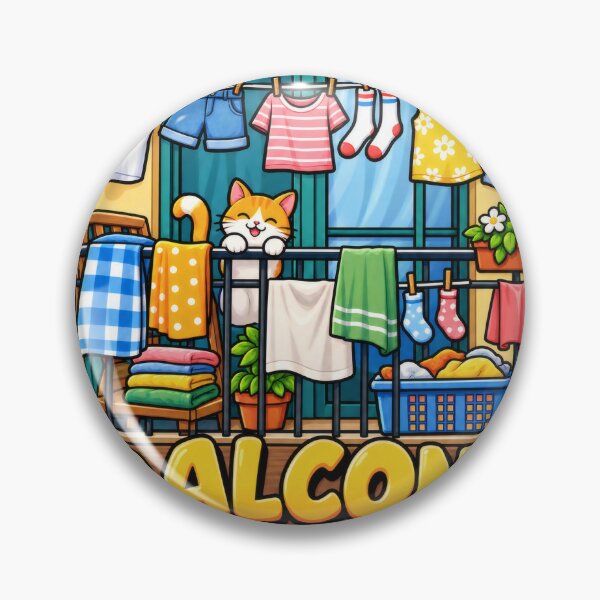 Item preview, Balcony Laundry Cute Balkan Household Humor designed and sold by OfficialBalkan.