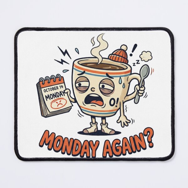 Item preview, Monday Again Funny Coffee Lover Work Humor Design designed and sold by meghnad.