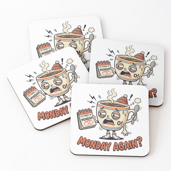 Item preview, Monday Again Funny Coffee Lover Work Humor Design designed and sold by meghnad.