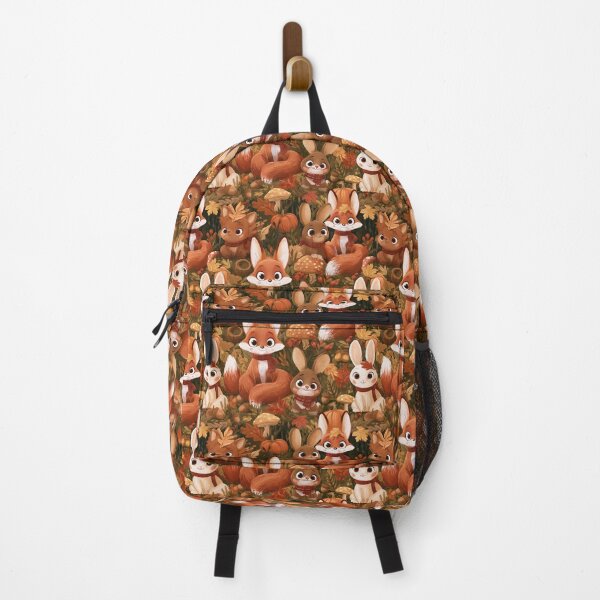 Item preview, Cute Autumn Woodland Animals Fox Rabbit Pattern designed and sold by NicolasGlowArt.